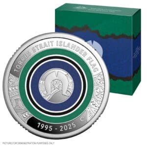 2025 $2 30th Anniversary Torres Strait Islander Flag Coloured Silver Proof Coin