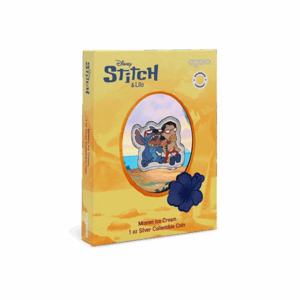 2025 $2 Disney Stitch - Mmmm Ice Cream 1oz Silver Proof Coloured Coin - Image 4