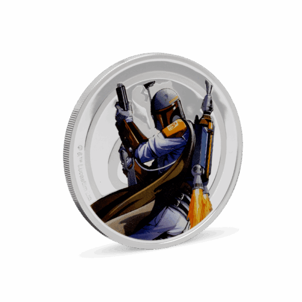 2025 Star Wars™ Han Solo™ VS Boba Fett™ 1oz Silver Proof Medallion