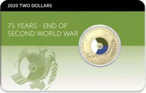 2020 $2 75th Anniversary WWII Australian Carded Coin
