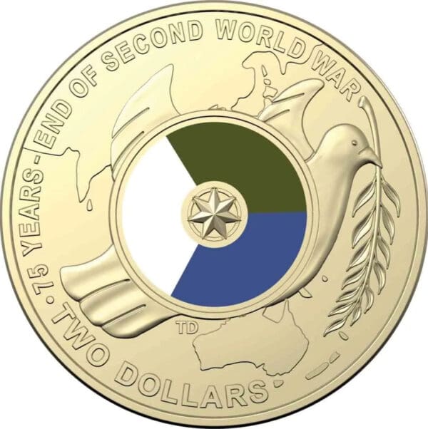 2020 $2 75th Anniversary WWII Australian Carded Coin - Image 3