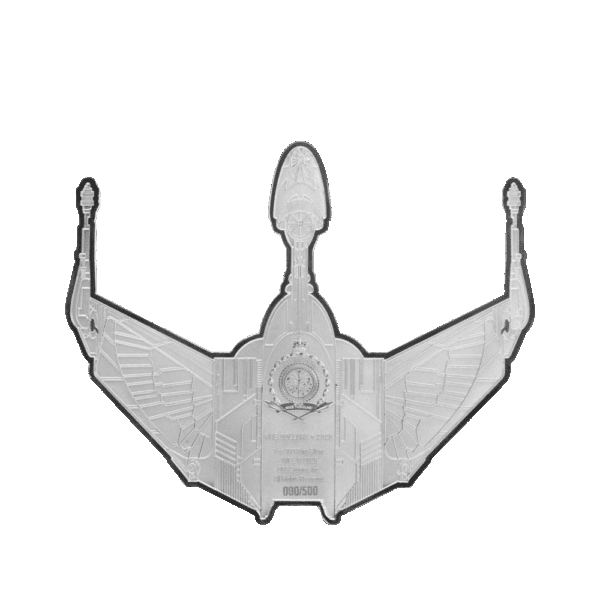 2025 $5 Star Trek Ships – Klingon Bird of Prey 3oz Silver Proof Coin - Image 3