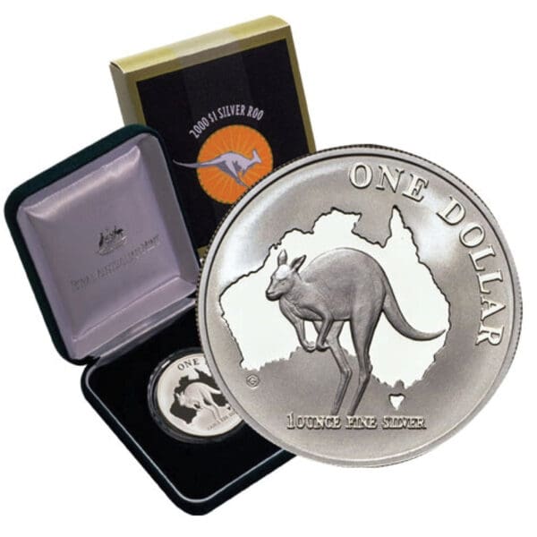 2000 $1 Kangaroo 1oz 99.9% Silver Proof Coin