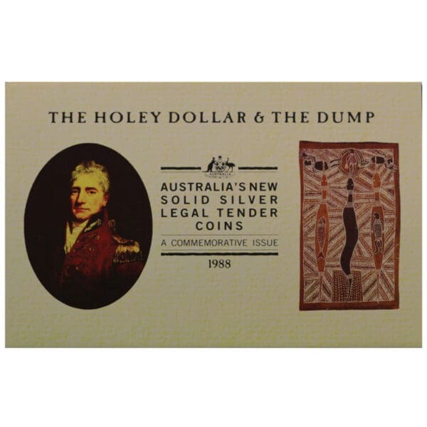 1988 Holey Dollar and Dump 1.25oz Silver Proof Coin Set - As New - Image 3