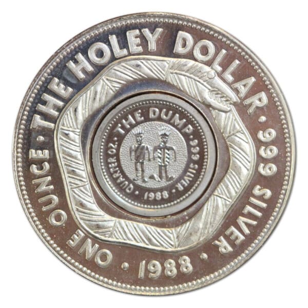 1988 Holey Dollar and Dump 1.25oz Silver Proof Coin Set - As New