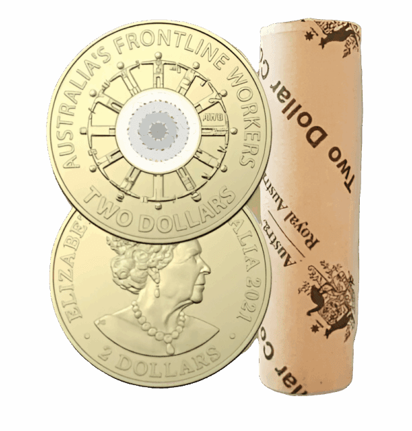 2022 $2 Frontline Workers Royal Australian Mint H/T Mint Roll Coin