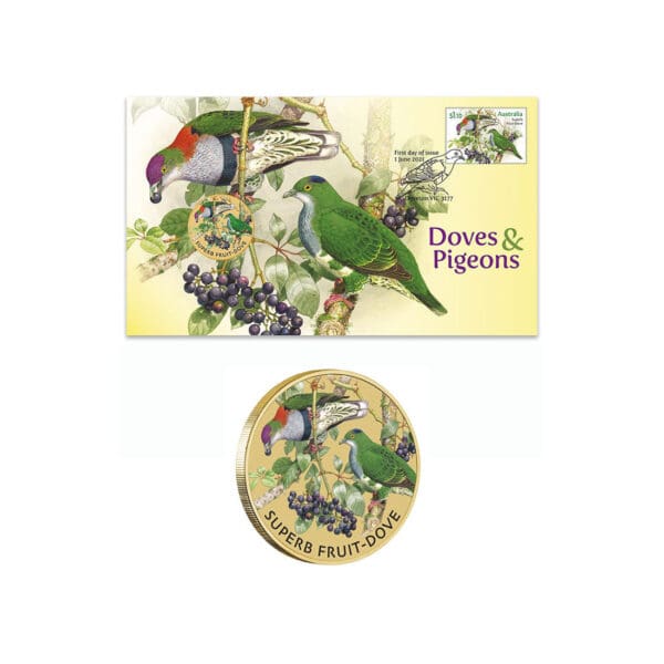 2021 Doves And Pigeons Coloured $1 PNC - Image 2