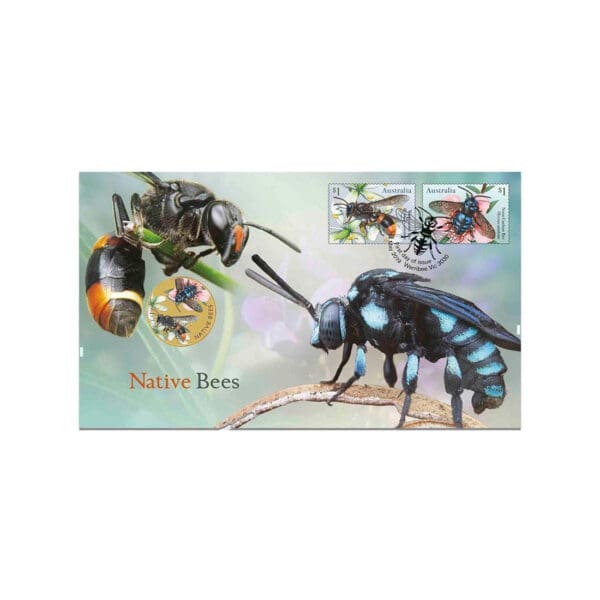 2019 $1 Native Bees Perth Mint Coloured PNC