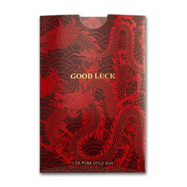 Good Luck Yellow Dragon 1oz Gold Prooflike PAMP Suisse Bar - Image 7