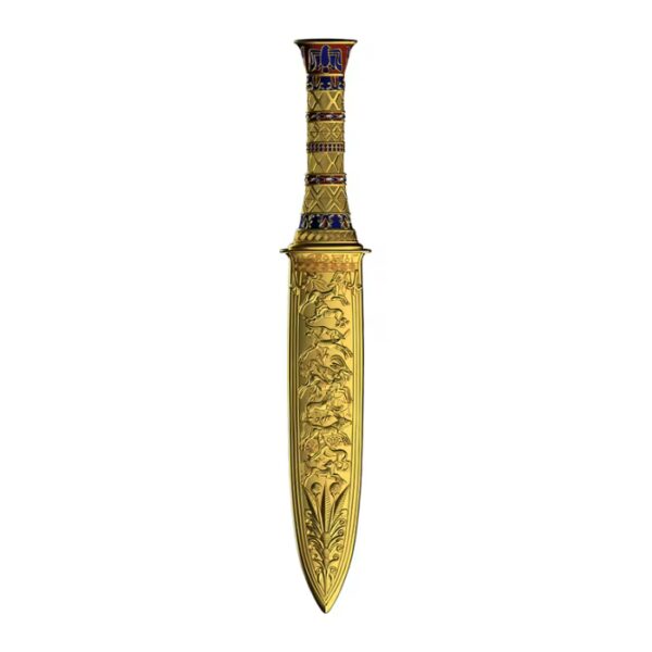 2025 Samoa King Tutankhamun’s Dagger 2oz Silver Gilded Shaped Coin
