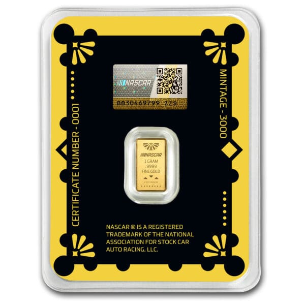 NASCAR International Cup: Mexico City 1g Gold Bar - Image 2