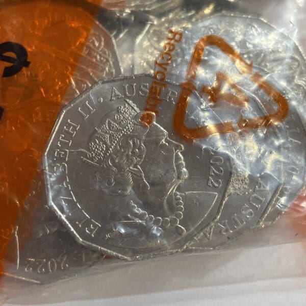2022 50c Jody Clark Effigy Australian Fifty Cent Coin UNC Armaguard Bag - Image 2