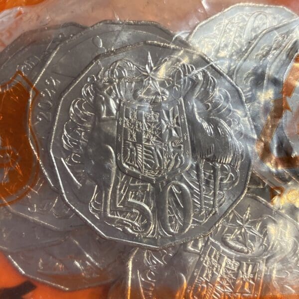 2022 50c Jody Clark Effigy Australian Fifty Cent Coin UNC Armaguard Bag - Image 3