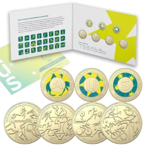2022 Commonwealth Games 7 Coloured UNC Coin Collection
