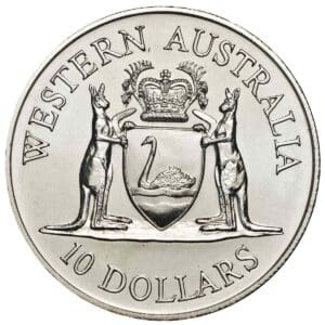 1990 $10 Western Australia Uncirculated Sterling Silver Coin