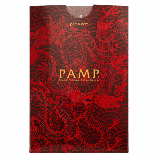 2025 Yellow Dragon - Good Luck Pamp 5g .9999 Gold Prooflike Bar - Image 4