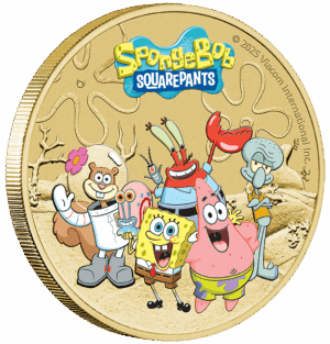 2025 $1 Spongebob Squarepants Collector AlBr Carded Coin