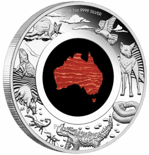 2025 $1 Great Southern Land Snakeskin Jasper 1oz Silver Proof Coin