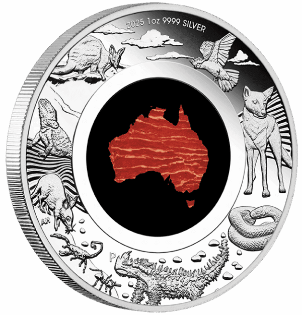 2025 $1 Great Southern Land Snakeskin Jasper 1oz Silver Proof Coin