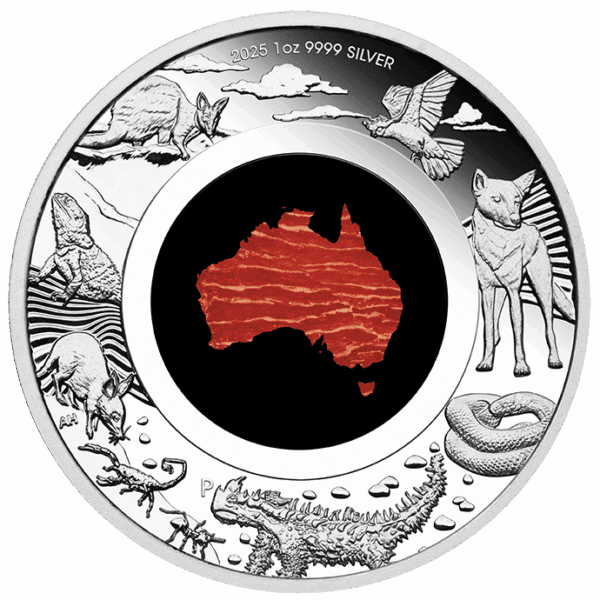 2025 $1 Great Southern Land Snakeskin Jasper 1oz Silver Proof Coin - Image 2