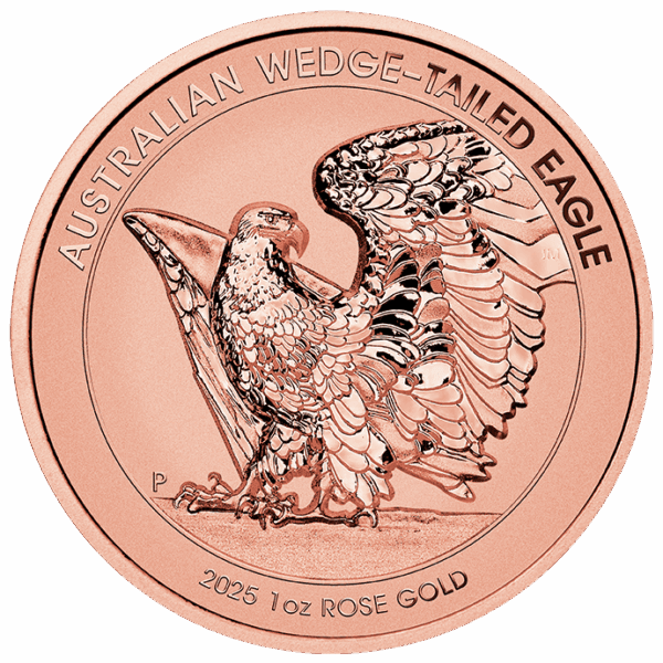 2025 $100 Wedge-Tailed Eagle 1oz Rose Gold Reverse Proof Ultra High Relief Coin - Image 2