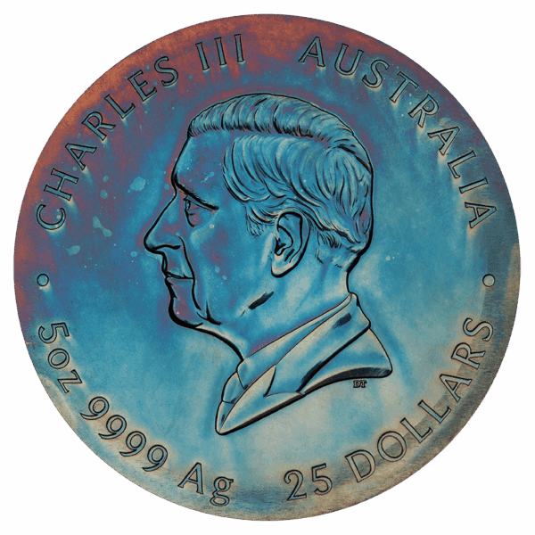 2025 $25 Extragalactic 5oz Silver Patinaed Coloured Coin - Image 3