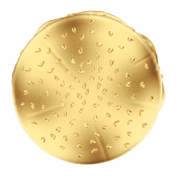 2025 $2 Golden Hamburger .999 Silver Gilded Coin - Image 3