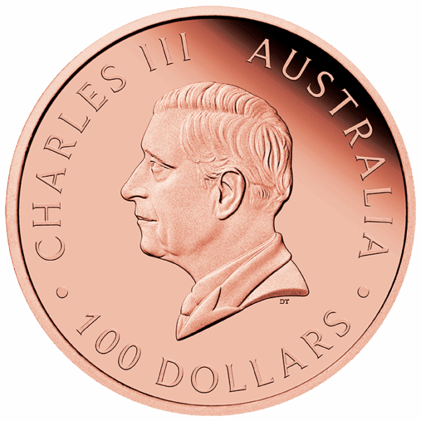 2025 $100 Wedge-Tailed Eagle 1oz Rose Gold Reverse Proof Ultra High Relief Coin - Image 3