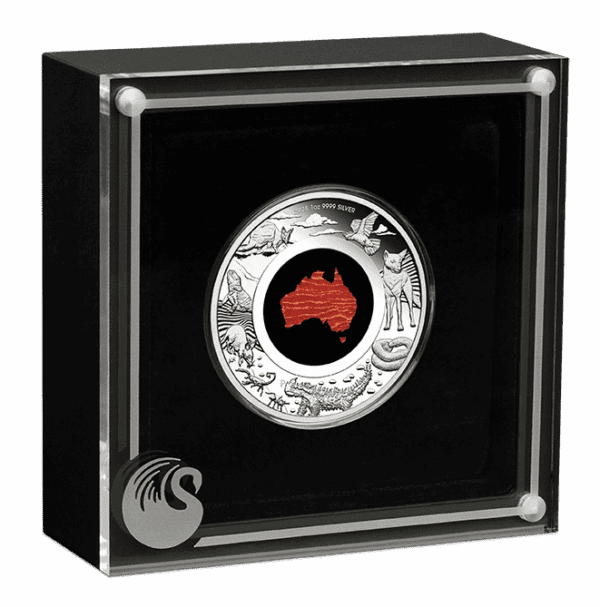 2025 $1 Great Southern Land Snakeskin Jasper 1oz Silver Proof Coin - Image 4