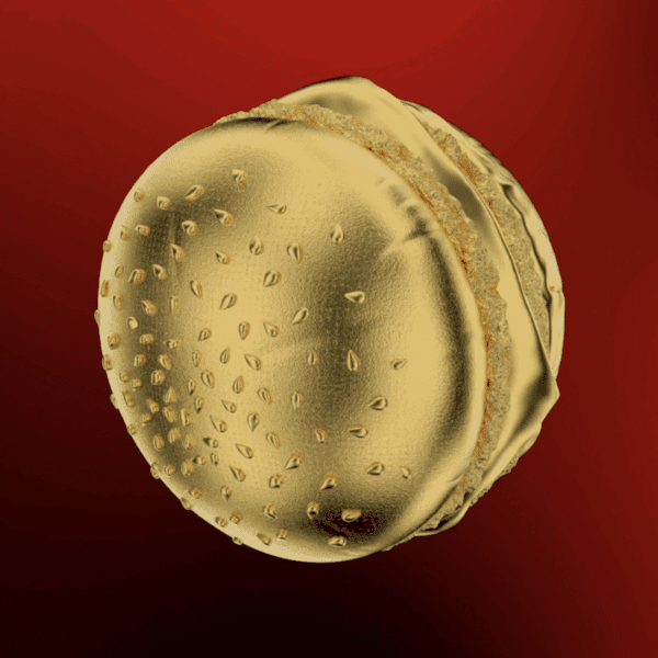2025 $2 Golden Hamburger .999 Silver Gilded Coin - Image 7