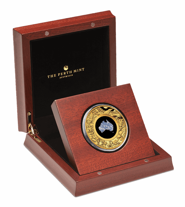 2025 $200 Great Southern Land 2oz Gold Proof Blue Lepidolite Coin
