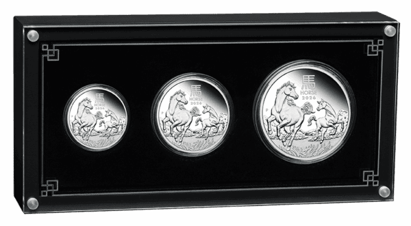 2026 Year of the Horse Silver Proof Three-Coin Set