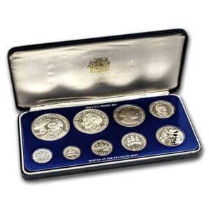 1976 Jamaica 9-Piece Proof Set (with Box & COA)