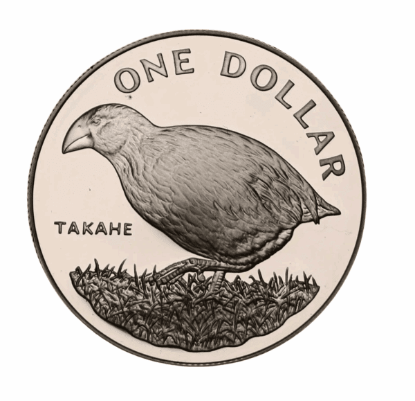 1982 $1 The Takahe New Zealand Silver Proof Coin - As New