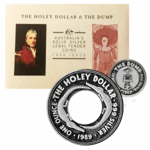 1989 Holey Dollar and Dump - 1.25oz Silver Coin Set