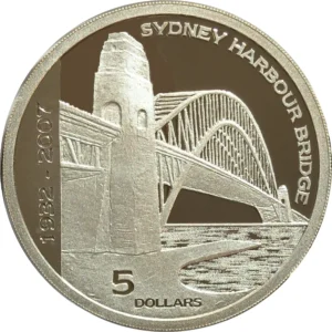 2007 $5 Sydney Harbour Bridge Silver Proof Coin - As New