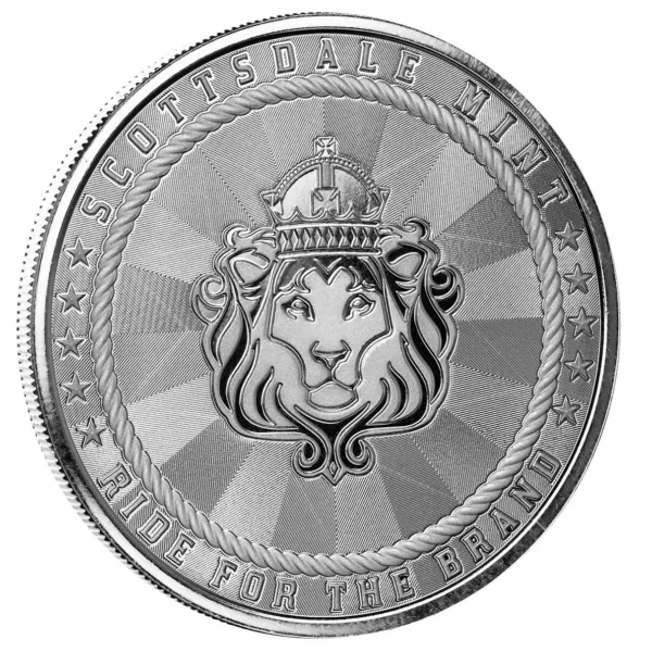 2023 Cowboy with Buffalo Privy Scottsdale Mint 1oz Silver Round - Image 3