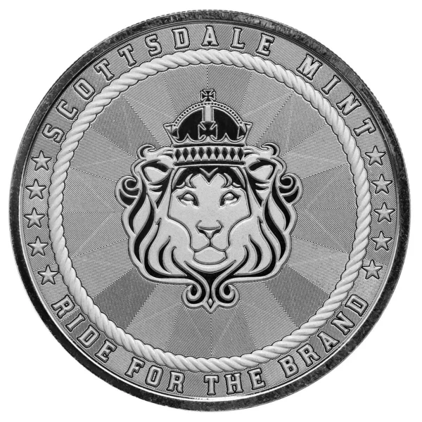 2023 Cowboy with Buffalo Privy Scottsdale Mint 1oz Silver Round - Image 2