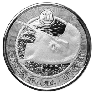 2024 $1 Cayman Islands Stingray 1oz Silver Scottsdale Mint Coin