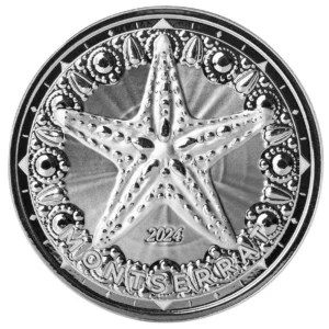 2024 $2 Starfish EC8 Montserrat 1oz Silver Scottsdale Mint Prooflike Coin
