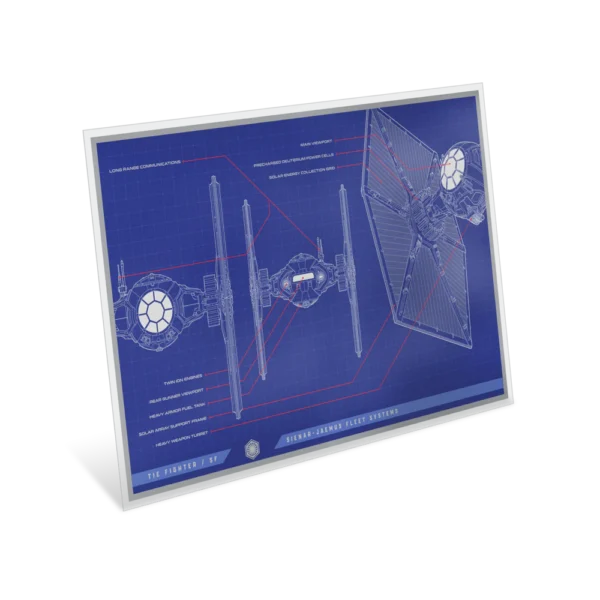 2025 $2 Tie Fighter / SF™ Blueprint - Star Wars™ 1oz Coloured Coin