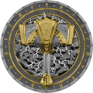 2025 Thor's Hammer - Mjolnir - Germania Artefacts 2oz Silver Coin
