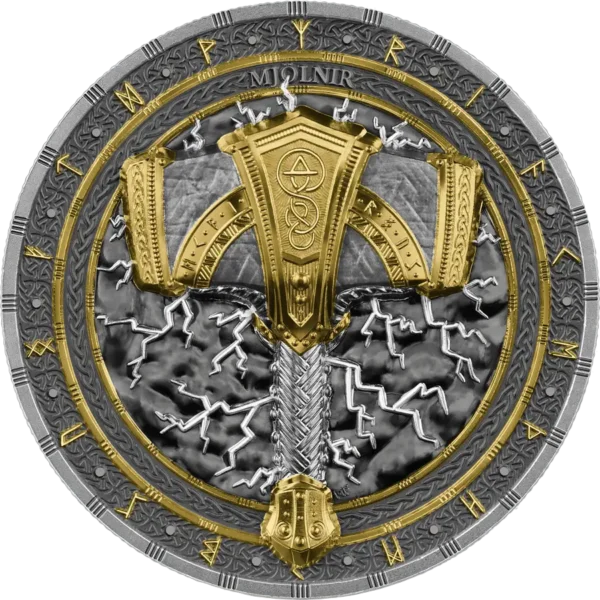 2025 Thor's Hammer - Mjolnir - Germania Artefacts 2oz Silver Coin