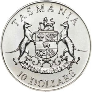 1991 $10 Tasmania Australia 20g Silver Uncirculated Coin