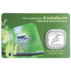 2002 50c Kookaburra 1/2oz Silver Square Proof Coin