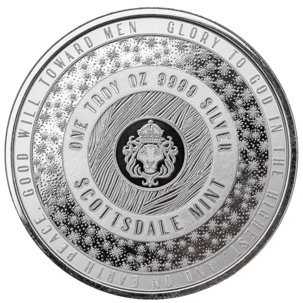 Scottsdale Mint Snowflake 1oz Silver Christmas Round - Image 3