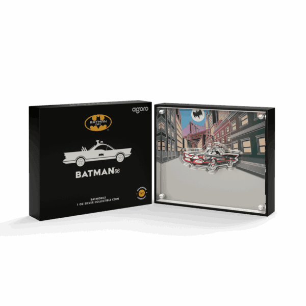 2025 $2 Batman™66 - Batmobile 1oz Silver Proof Coin - Image 4