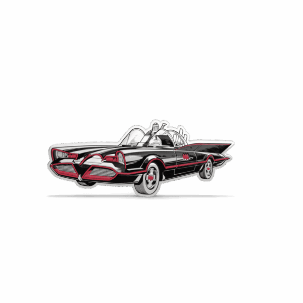 2025 $2 Batman™66 - Batmobile 1oz Silver Proof Coin - Image 2