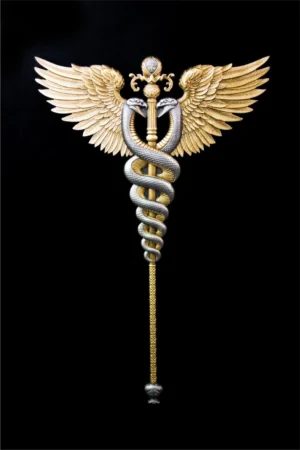 2025 South Korea Divine Weapons Winged 2.5 oz Silver Gilded Staff