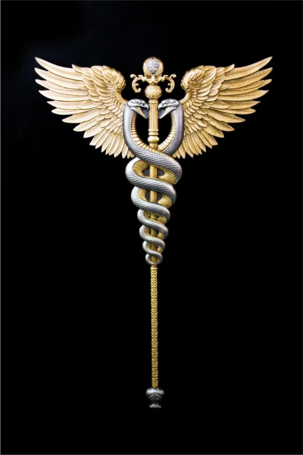 2025 South Korea Divine Weapons Winged 2.5 oz Silver Gilded Staff